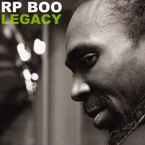 CD cover for Rp Boo’s “Legacy” featuring a portrait of a Black man.