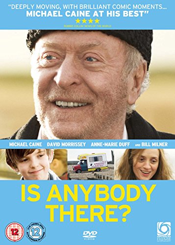 DVD cover for “Is Anybody There?” featuring Michael Caine and child actors.