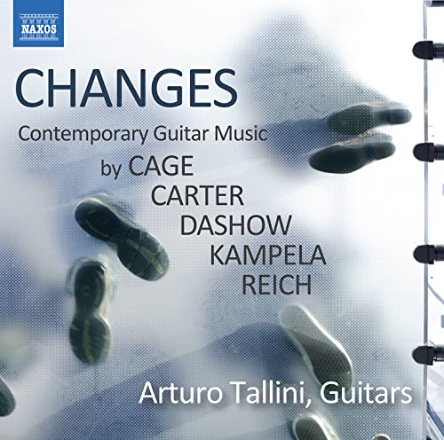 CD cover for "Changes" featuring footprints and composers’ names.