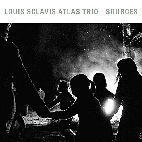 Black and white album cover for Louis Sclavis Atlas Trio - Sources.