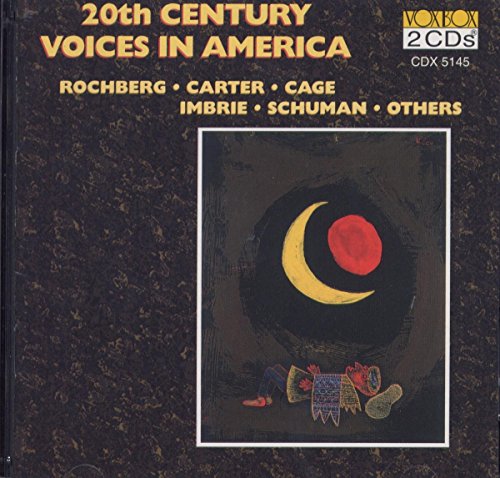 CD cover for "20th Century Voices in America" featuring abstract art.