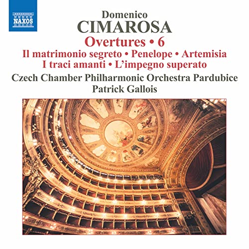 Cimarosa overtures CD cover featuring an ornate theater ceiling.
