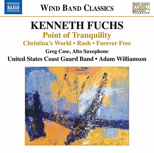 CD cover for “Point of Tranquility” by Kenneth Fuchs, featuring abstract art.
