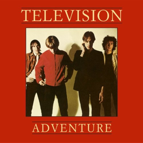 Red album cover with "Television" and "Adventure" in gold, featuring a band photo.