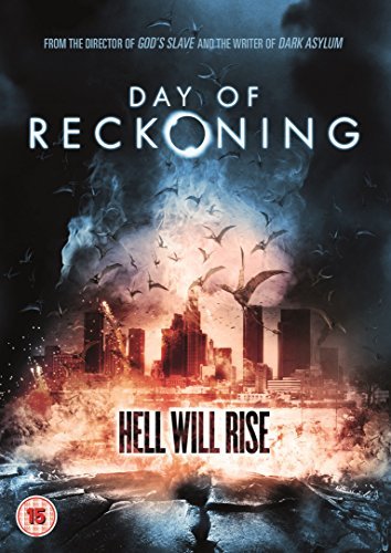 DVD cover showing a burning city with flying creatures and an eclipse in sky.