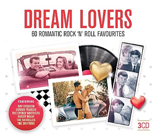 3CD set, "Dream Lovers," with vintage photos, a record, and hearts.