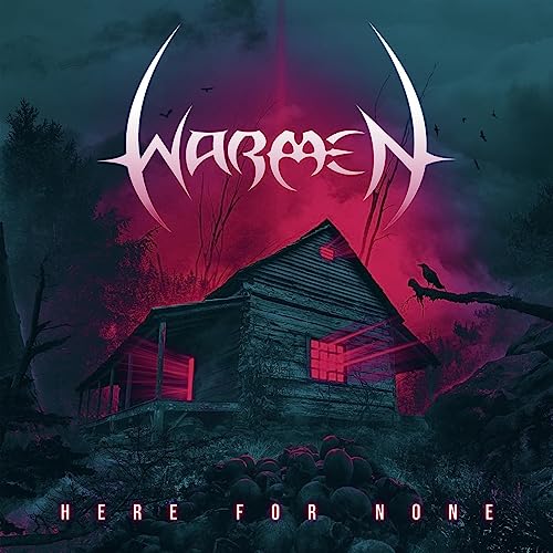 Album cover for Warmen’s “Here For None” featuring a dark house and text.