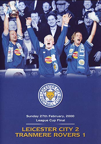 Leicester City players celebrating with the League Cup trophy, DVD cover.