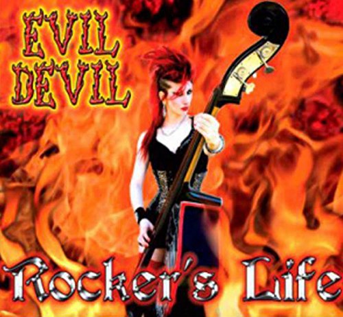 CD cover: woman with upright bass against a fiery, dramatic background.