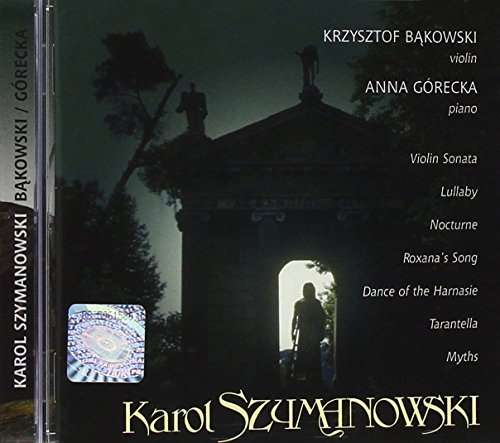 CD case cover with dark image, arched doorway, and yellow text "Karol Szymanowski".
