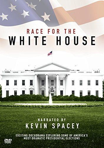 "DVD cover featuring the White House with an American flag and title 'Race for the White House'."