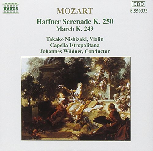 CD cover for Mozart’s Haffner Serenade with classical painting.