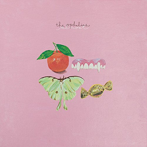 CD cover for The Ophelias’ “Almost” with fruit, teeth, and insects.