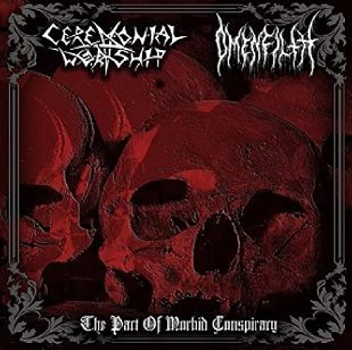 CD cover for "The Pact Of Morbid Conspiracy" with skulls and dark text.