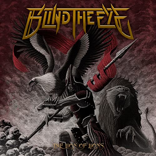 Album cover: warrior with eagle and lion, skulls in foreground.