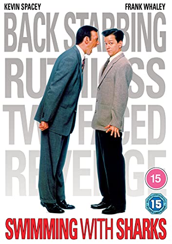 DVD cover for "Swimming With Sharks" featuring Kevin Spacey and Frank Whaley.