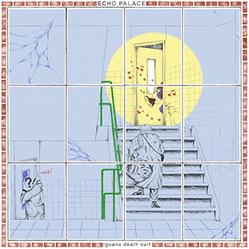 Album cover: sketched comic panels of stairs, a doorway, and figures.
