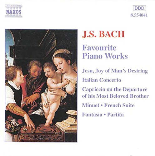 CD cover: painting of the Holy Family with text “J.S. Bach Favourite Piano Works”.