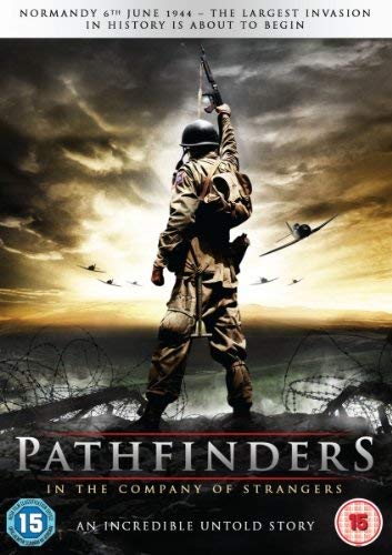 DVD cover for "Pathfinders" depicting a soldier during wartime, planes overhead.