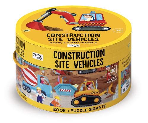 Construction Site Vehicles (Giant Puzzle and Book)