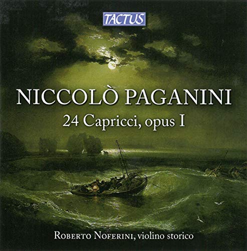 CD cover for Paganini’s 24 Capricci, featuring a stormy seascape.