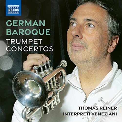 CD cover featuring trumpeter Thomas Reiner and a baroque trumpet.