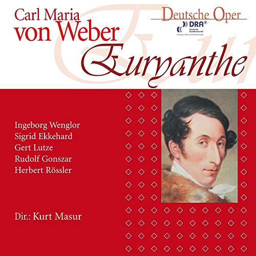Red and white classical music CD cover featuring a portrait of a man.