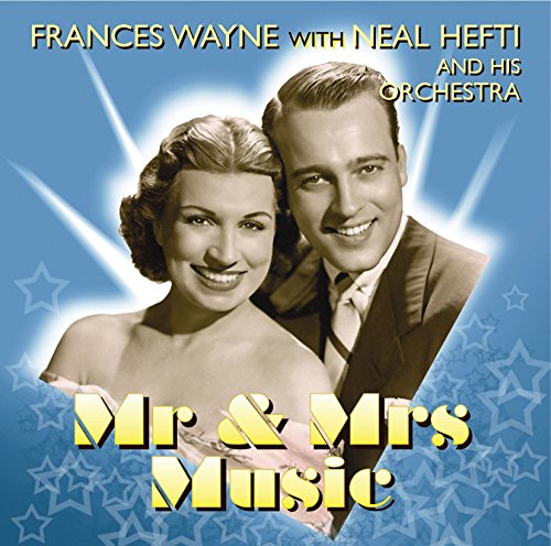 "CD cover with sepia-toned couple and blue star background, titled 'Mr & Mrs Music'."
