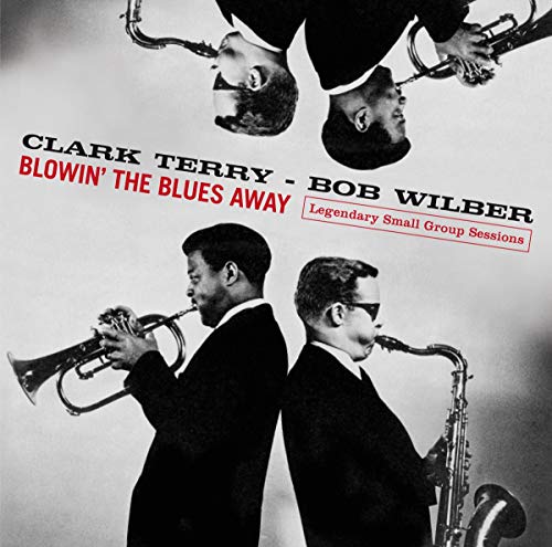 Black and white album cover featuring three jazz musicians with brass instruments.