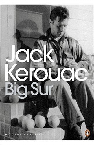 "Book cover of 'Big Sur' by Jack Kerouac featuring a hand holding glasses."