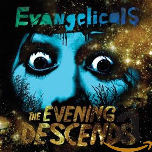 CD cover for Evangelicals’ “The Evening Descends” featuring a blue, distressed face.