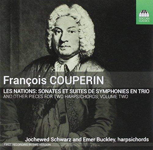 CD cover featuring a black-and-white portrait of François Couperin with ornate text overlay.