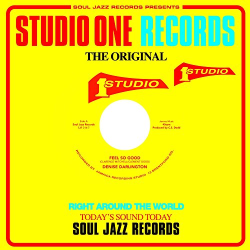 Yellow Studio One Records 7-inch vinyl label with red text and logo.