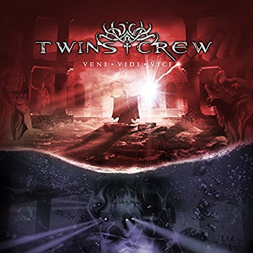 CD cover for Twins Crew’s “Veni Vidi Vici” with ruins and figures.