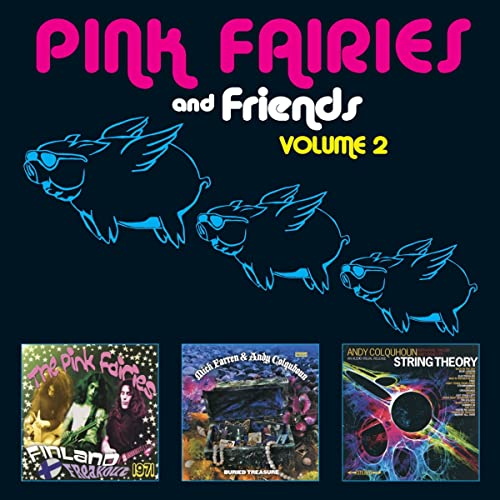 3CD album cover for Pink Fairies and Friends Volume 2, featuring pigs.