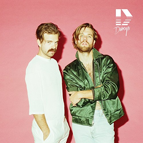 CD cover featuring two men with mustaches against a pink background.