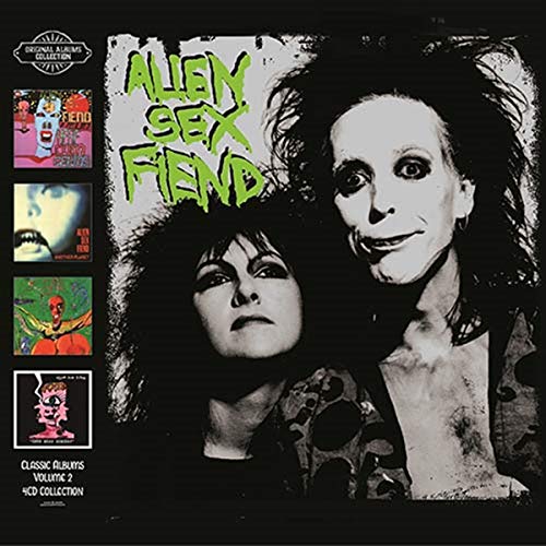 CD cover for Alien Sex Fiend’s “Classic Albums Volume II” featuring band members.