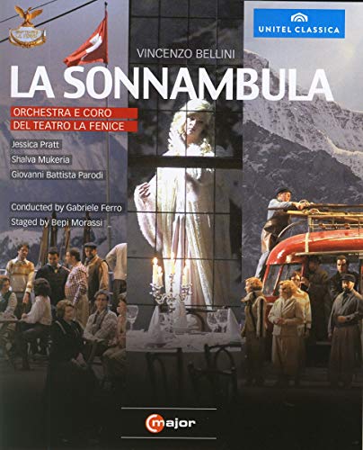 Blu-ray cover for opera "La Sonnambula" featuring a ghostly figure.