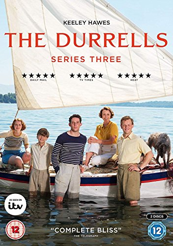 "The Durrells Series 3" DVD cover featuring a family in a sailboat.