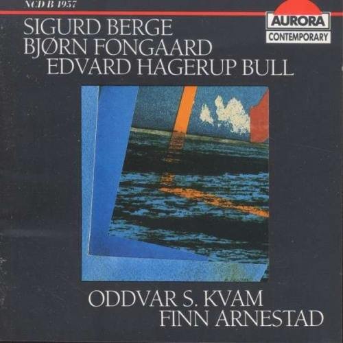 "Album cover with abstract art, featuring blue, orange, and white hues on a black background."