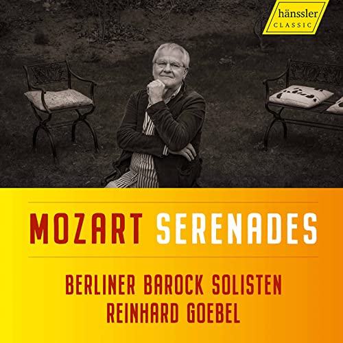 CD cover featuring portrait of Reinhard Goebel and garden scene.