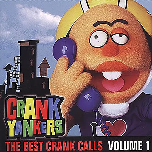 CD cover featuring a puppet holding a purple telephone.