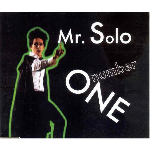 "CD cover with man pointing, outlined in green, against a black background."