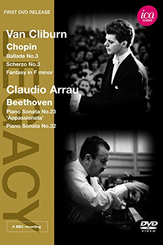 DVD cover featuring portraits of pianists Van Cliburn and Claudio Arrau.