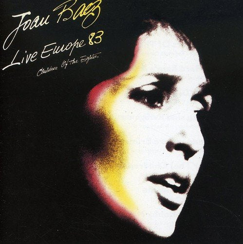 Joan Baez album cover, portrait in shades of red and black.