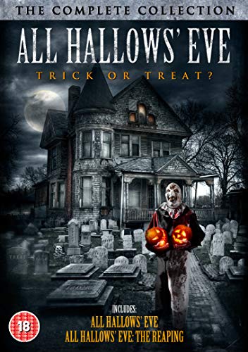 DVD cover for "All Hallows' Eve" featuring a haunted house and masked figure.