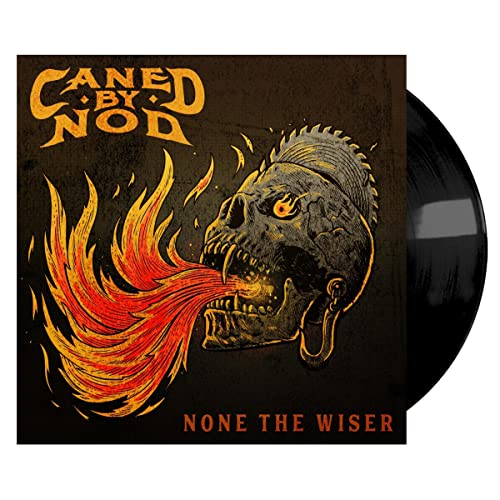 Vinyl record for Caned By Nod’s “None The Wiser” with skull artwork.