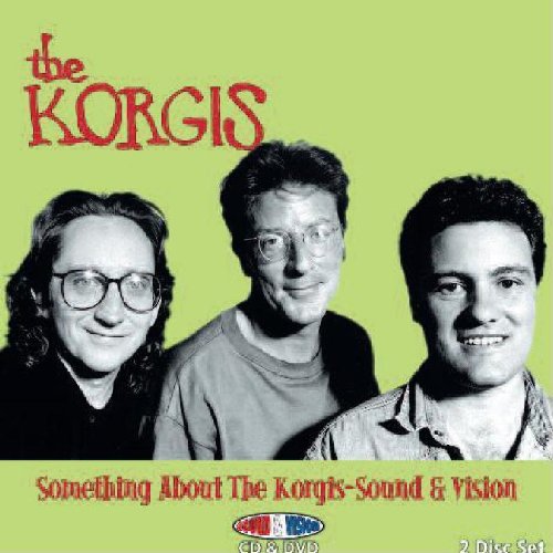 CD cover featuring three men, with "the KORGIS" in red text on a lime green background.