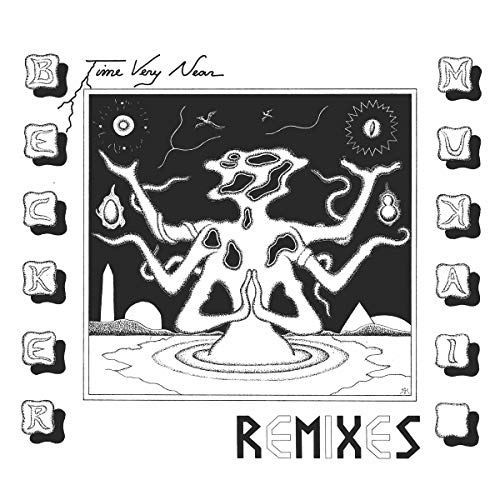 Black and white vinyl album cover with abstract illustration and 'Remixes' text.