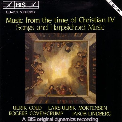CD cover with Renaissance painting of musicians, black background, yellow and white text.
